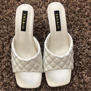 Shein white sandals